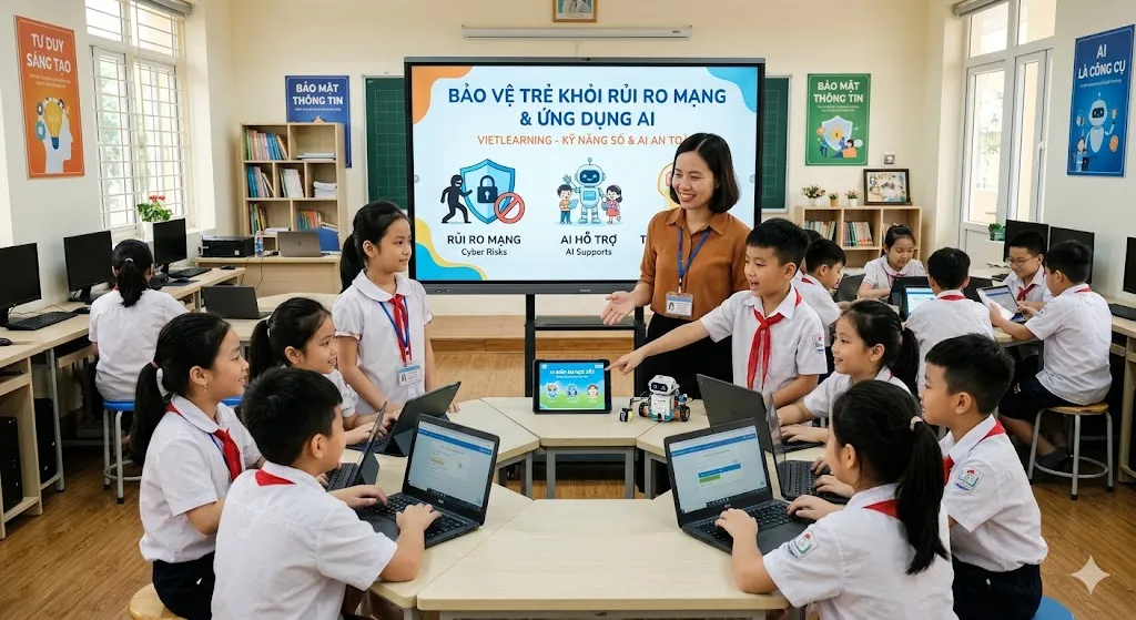 Bảo Vệ Trẻ Khỏi Rủi Ro Mạng & Ứng dụng AI: Lộ Trình 5 Bước Xây Dựng “Lá Chắn Số” Cho Con - Lập trình cho trẻ em