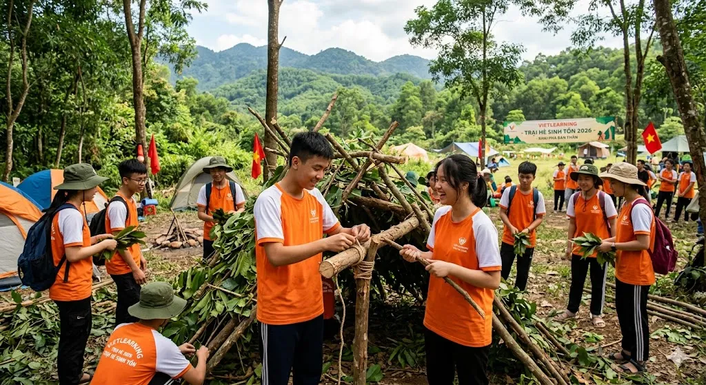 Trại Hè Sinh Tồn 2026: Hành Trình Rèn Nghị Lực Và Khai Phá Bản Thân Tại Vietlearning